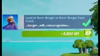 Fortnite Challenge - Land at Durr Burger or Durr Burger Food Truck - Chapter 2 Season 6
