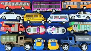 Fun Toy Car Video 🎉 | Military Truck, Sports Car, Double Decker Bus & More Vehicles