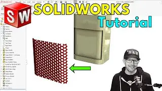 How to Model a Curved Hex Pattern in SOLIDWORKS| Sheet Metal & Fill Pattern - Tutorial