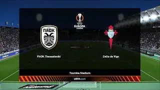 ПАОК против Сельты Виго | Стадион Тумба | 2025&ndash;26 Лига Европы УЕФА | ПЕС 2021