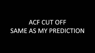 RPSC ACF CUT OFF II INTERVIEW II THREE TIME PASSED II HIGH CUT OFF II ACF CUT OFF