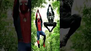 Spider-Man Meets Vegan Venom?! Jungle Adventure Gone Wild! 😂🕷️🌴 #venom #spider #shorts