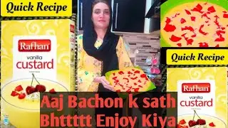 Aaj Bachon ne ki khoob Masti|| Bachon k Sath hm b bchey bngye|| Bachon Ki Farmaish py Fruit Custard|