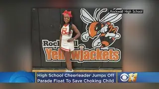Ready, OK! High School Cheerleader Jumps Off Parade Float, Saves Choking Child