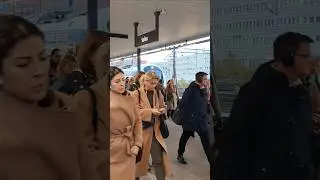 Rush hour at Solna Station - Stockholm