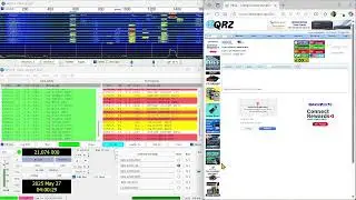 FT8 QSO 21.074MHz 15M late nighttime live stream K2GOD