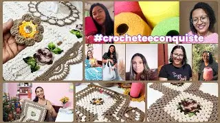 Fiz uma linda produção a pronta entrega e comprinhas #crocheteeconquiste 🧶🎁