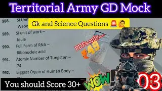 Gk questions answers || Territorial army gk questions || 2025 Questions answers✅🧠|| 
