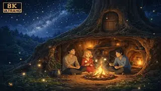 🏔️ A Cozy Life Inside a Mountain Cave | Relaxing Ghibli-Style Ambience & Nature Sounds