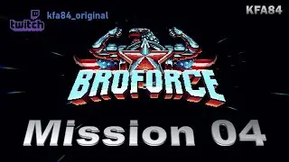 Broforce - 04. Mission (Hard Mode) - (Pure Gameplay, 1, Walkthrough, 2 Player)