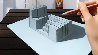 3D Stairs Anamorphic Illusion For Beginners 