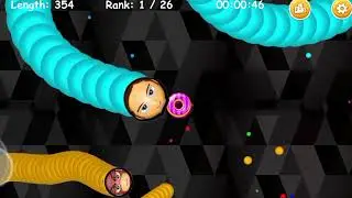 Worms zone io !! Cacing Besar Superhero Okoye !! Slither Snake Giant #92875
