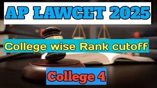 Ap lawcet 2025 I college wise rank cut off I ap lawcet 2025 rank cut off I &lrm;@pnkeducation&nbsp;