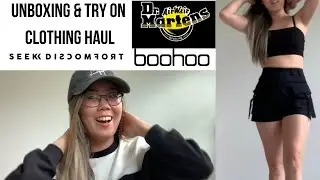 DOC MARTENS SEEK DISCOMFORT AND BOOHOO UNBOXING CLOTHING TRY ON HAUL