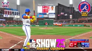 MLB The Show 25 Roster Update: Atlanta Braves vs Cincinnati Reds - Gameplay PS5 4K 60fps