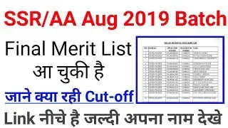 Indian Navy SSR & AA Final Merit List Out (Aug. 2019 Batch)_Cut_off_ Download PDF Now