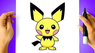 How to DRAW PICHU - Pokemon Drawing