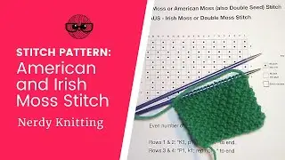 Knitting Irish Moss Stitch (also known as American Moss Stitch)