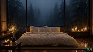 Rainy Night ASMR with Soft Piano 🎹 | Cozy Bedroom Ambience for Sleep, Study & Relaxation