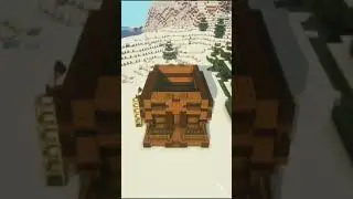 how to build wood house /Snow house|how to make snow warehouse | speed build |Minecraft #Shorts