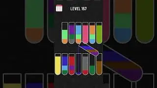 Water colour sort puzzle Level 157 #level157 #watercolorsortgame #watercolorsort #coloursortpuzzel,