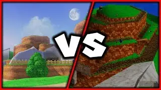 Bob-Omb Battlefield Comparison | Super Mario Odyssey vs Super Mario 64 [by TheSunCat & Others]