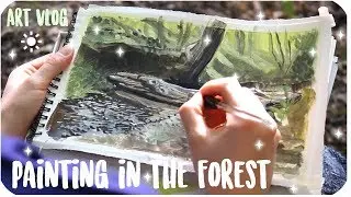 SAYING GOODBYE - Casual Art Vlog and Plein-Air Gouache Paintings