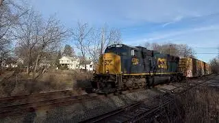 Full HD 60FPS: Two CSX Trains on the Conrail Lehigh Line at Piscataway with SD70AC and BNSF 12/20/25