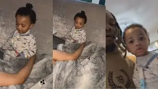 Offset Records Cardi B Sleeping With Son Wave On Couch
