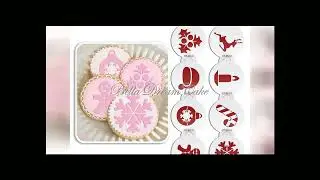 8pc Merry Christmas Gift Socks Design Cookies Stencil Coffee template Stencils Fondant sugarcraft Ca