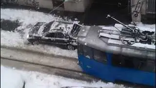 Snow troubles in Zagreb