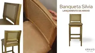 Banqueta Silvia Am&ecirc;ndoa Couro Bege