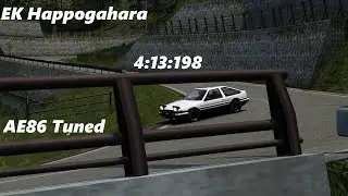 Time Attack EK Happogahara with AE86 tuned 4:13.198 | Assetto Corsa
