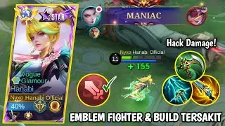HANABI MANIAC! PAKAI EMBLEM FIGHTER & BUILD TERSAKIT 2026 - DAMAGENYA GAK NGOTAK! MLBB
