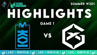 MKOI vs GX&nbsp;Highlights Game 1 &mdash; LEC Summer 2025 &mdash; Movistar KOI vs GIANTX by Onivia