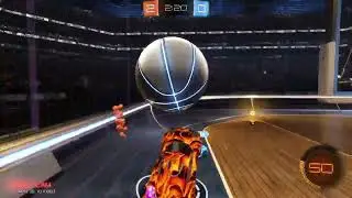 Playing rocket league hoops