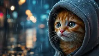 Rainy Sleep Sounds | Sad Kitten Walking in the Rain | Relaxing & Soothing Ambience Part 2