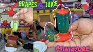 Miniature Grapes 🍇 JUICE🍹 | miniature cooking | little world🌎 | miniature food |mini khichen |