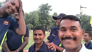 Having fun with the security guards undergoing training at Sis Security Training Centre Garhwa.