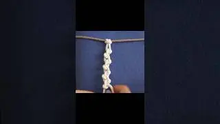 𝗠𝗮𝗸𝗿𝗮𝗺𝗲𝗲 Rippenknoten im Wechsel🪢Macrame alternating half hitch 🪢Feston Doble diagonal🪢репсовый узел