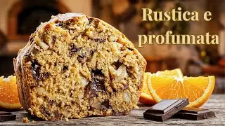 CIAMBELLA INTEGRALE ALL'ARANCIA CON FRUTTA SECCA E CIOCCOLATO Ricetta rustica facile