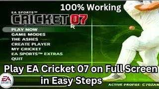 How to play EA Cricket 07 in full screen on Window 7, 8, 10 & 11 | Fix Full Screen error Cricket 07