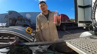 Greasing my semi truck