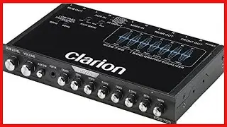 Clarion EQS755 7 Band Car Audio Graphic Equalizer with Front 3 5mm Auxiliary Input, Rear RCA