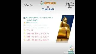 🏙️ 4D BANGKOK + AYUTTHAYA + ANGTHONG #tur #pakettour #pakettur #holiday #liburan #tour #shopping