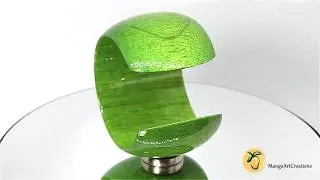 Mango Wood Bangle Bracelet 'Emerald'