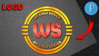 W S Professional Logo Design | How To Make On Pixellab WS Logo #WSlogo #ws #pixellabe #logo