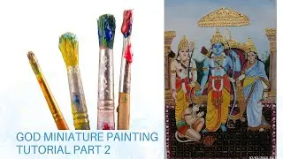 Shree Ram gold painting Tutorial Part-2 | Gold work painting | Ram ji with family painting