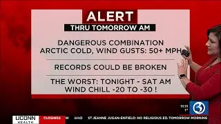 FORECAST: Our *ALERT* for a dangerous combination of cold & wind continues!