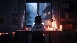 Cozy Night Focus & Sleep Sounds | Rain on Window | ASMR | 9 hours